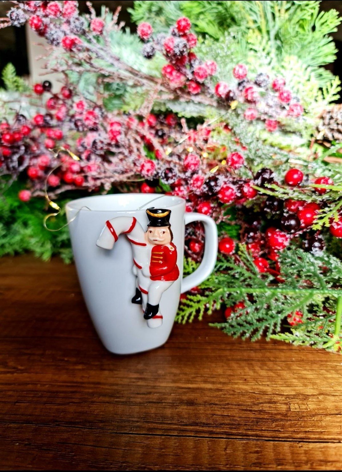 candy cane nutcracker mug