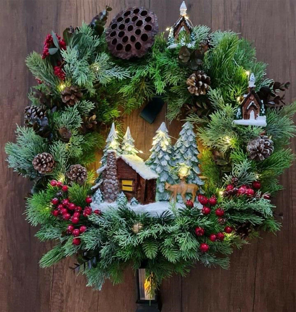 chalet çelenk 60 cm