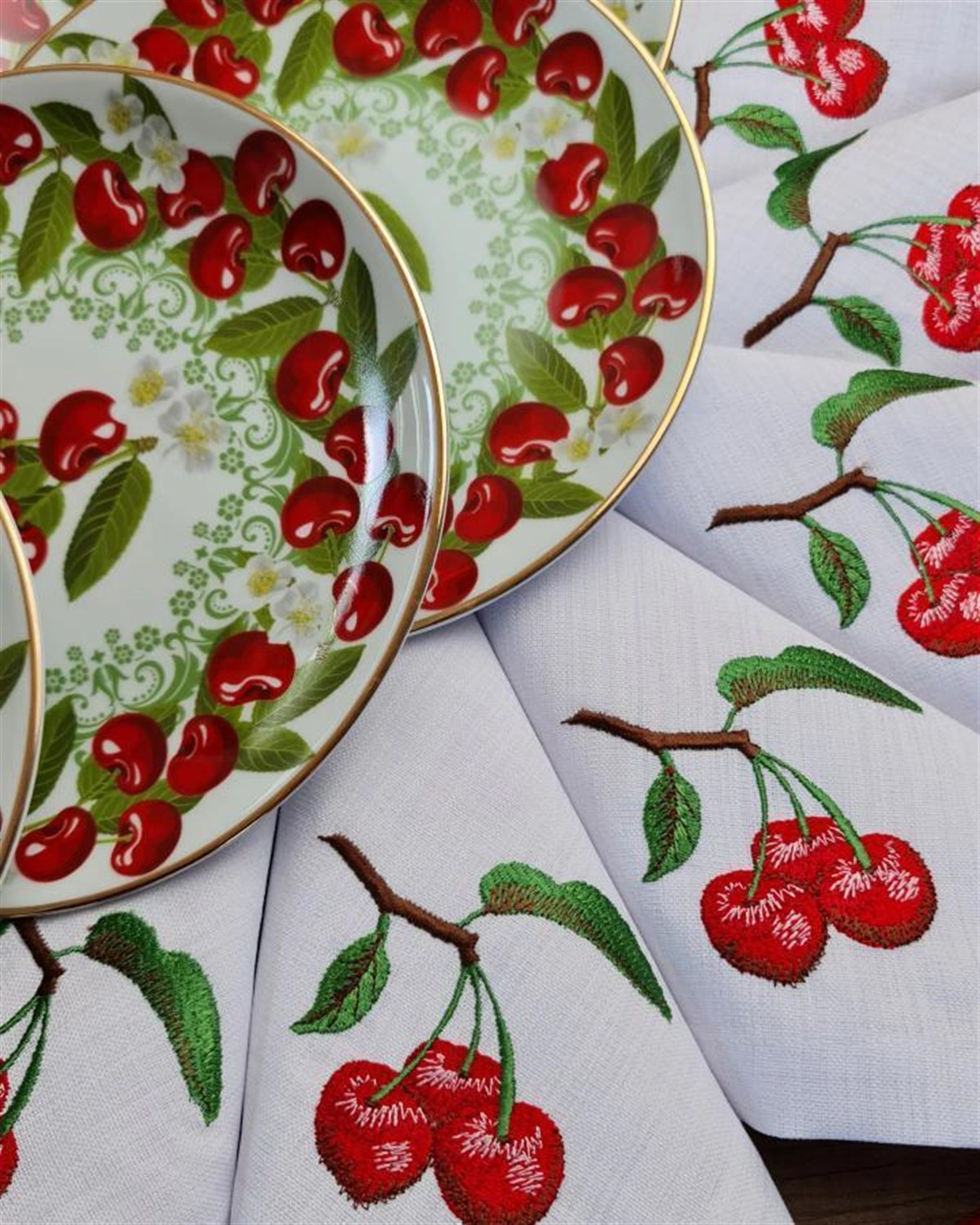 CHERRY NAKIŞLI PEÇETE