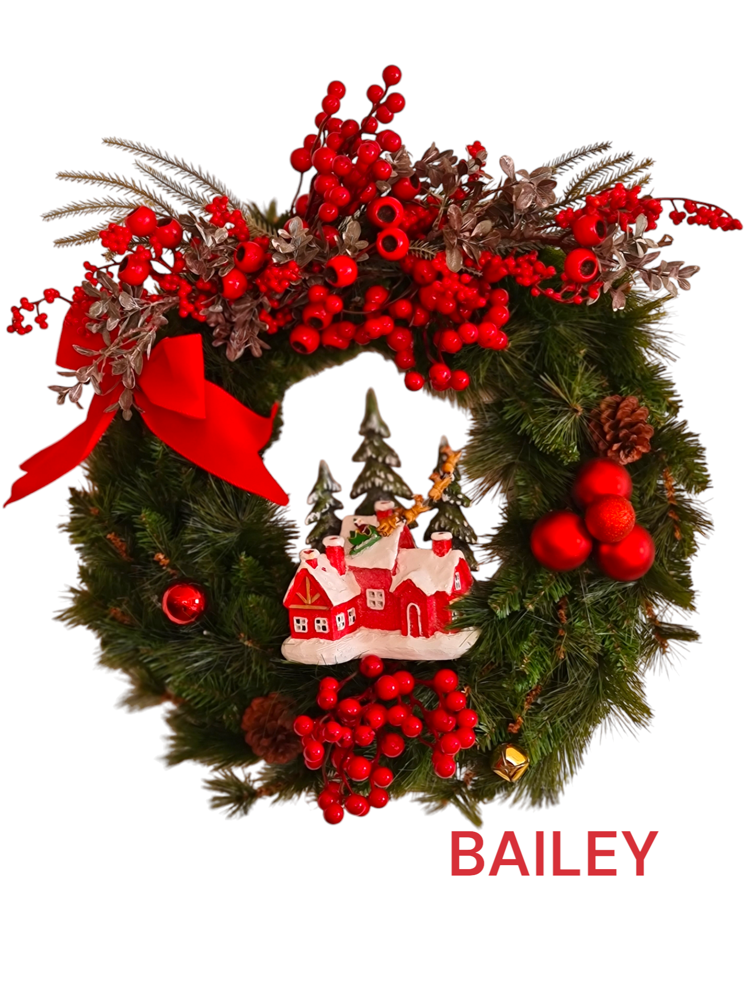 Christmas Village çelenk 65 cm