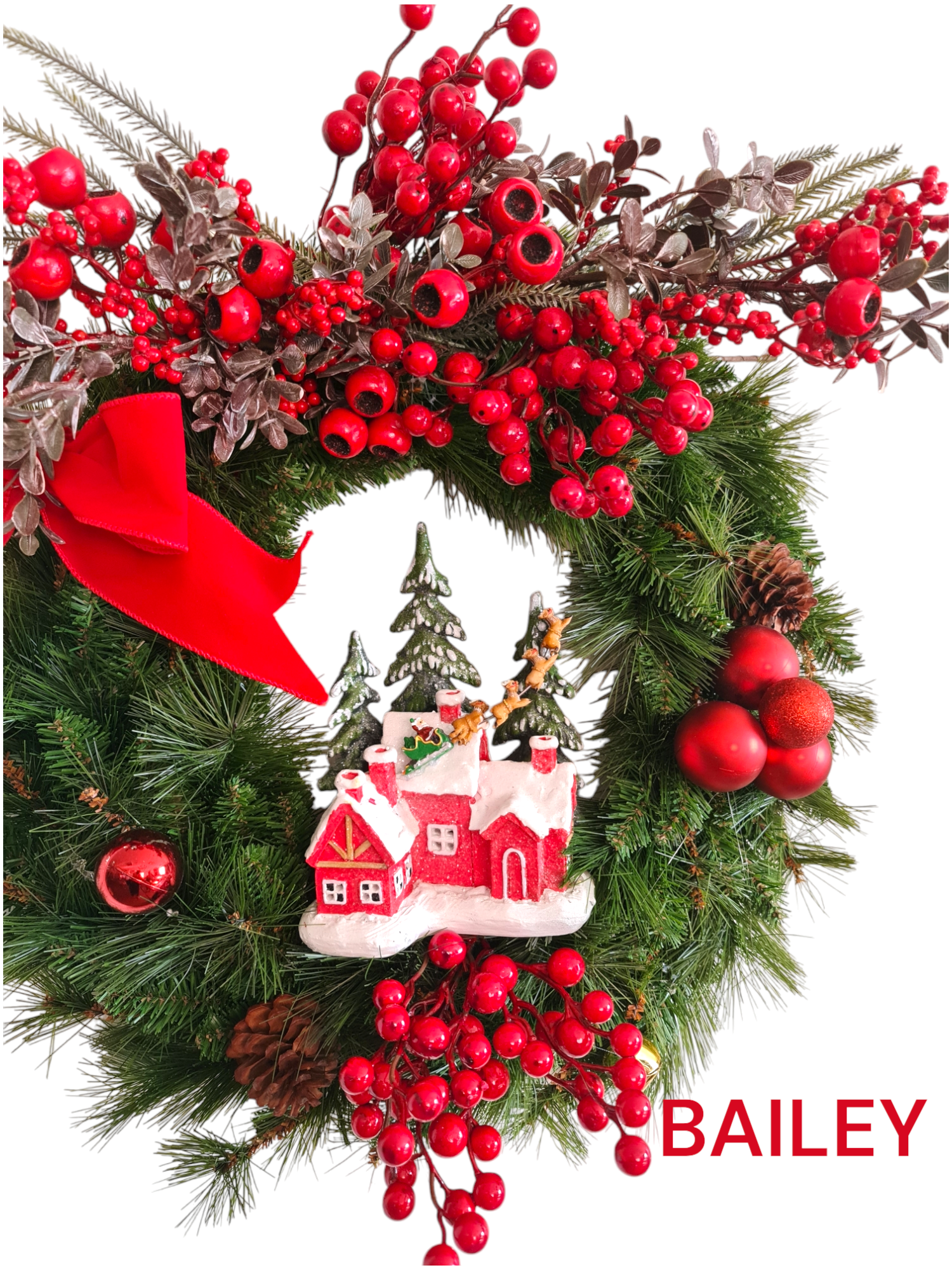 Christmas Village çelenk 65 cm