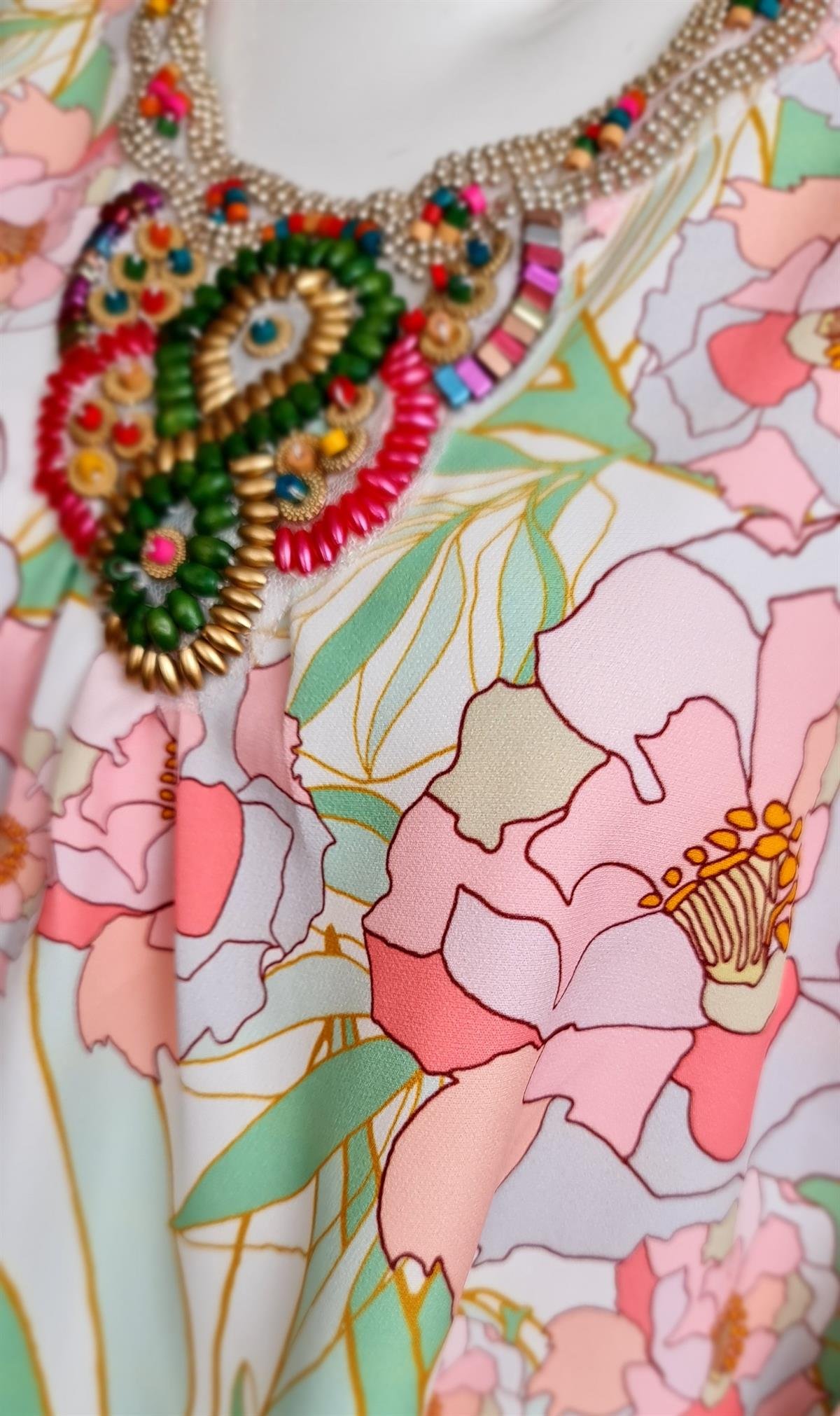 Çiçekli double elbise