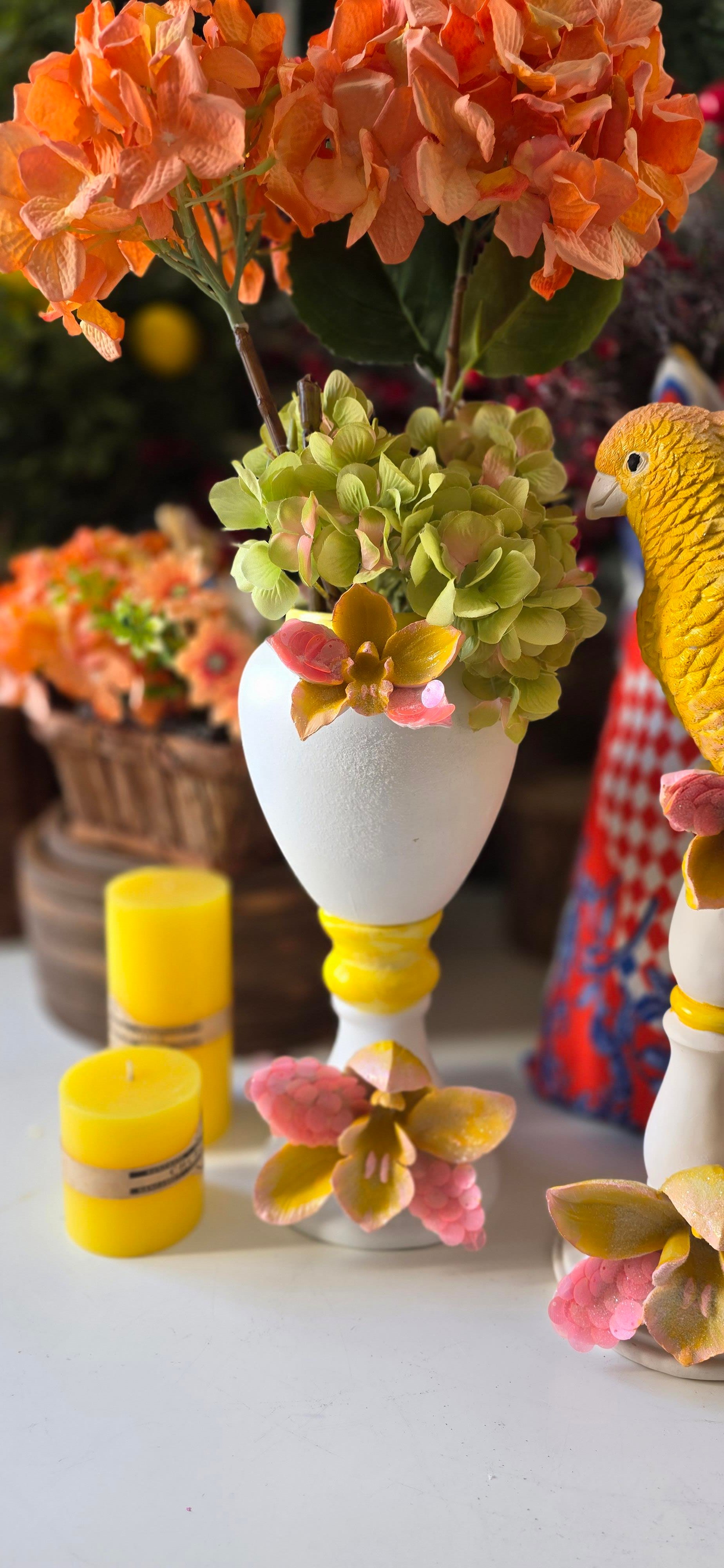 çiçekli vazo 33 cm