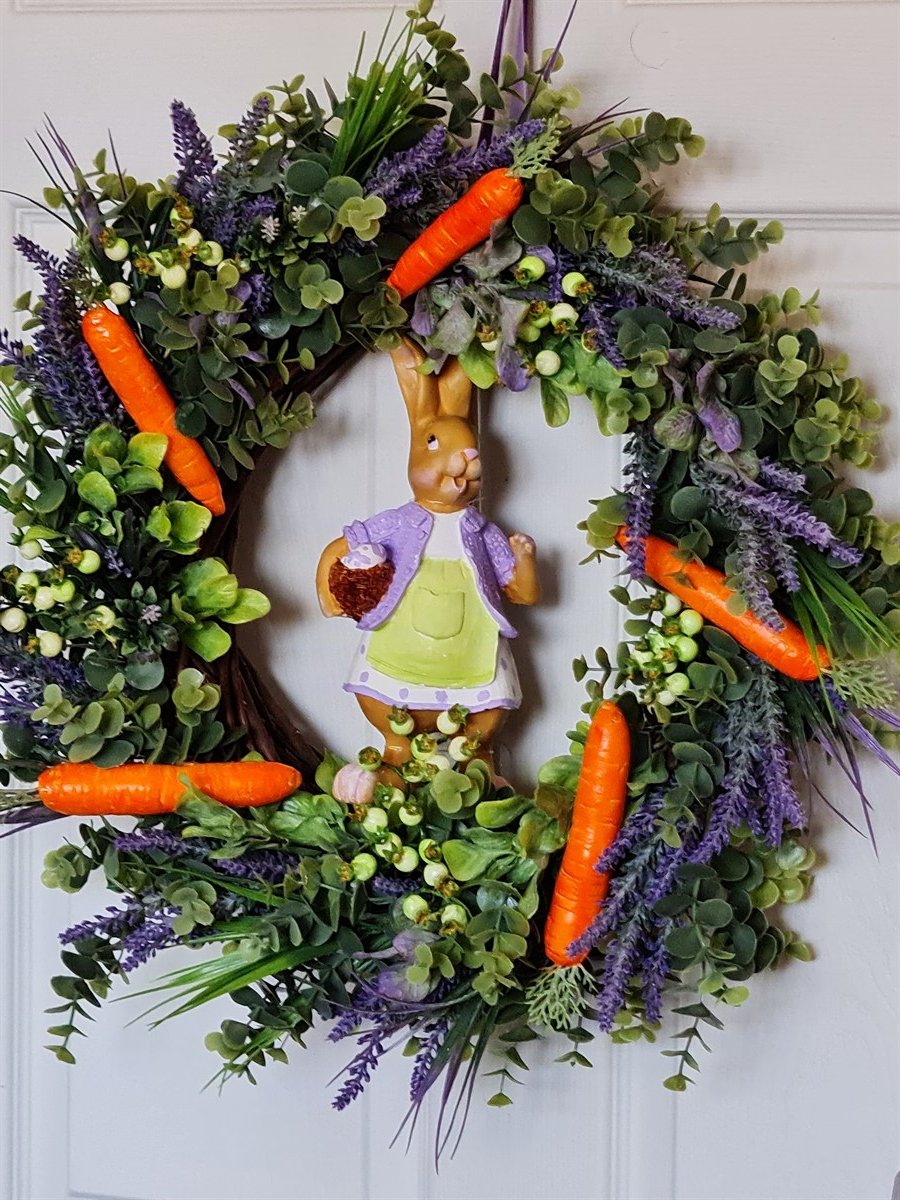 easter çelenk lila 50 cm