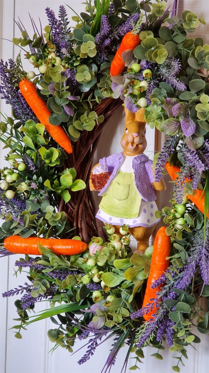 easter çelenk lila 50 cm