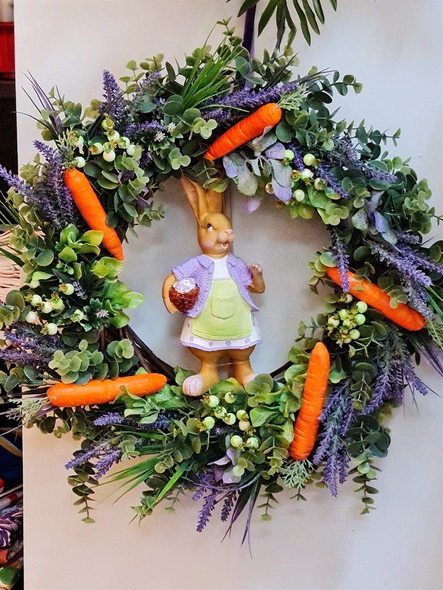 easter çelenk lila 50 cm