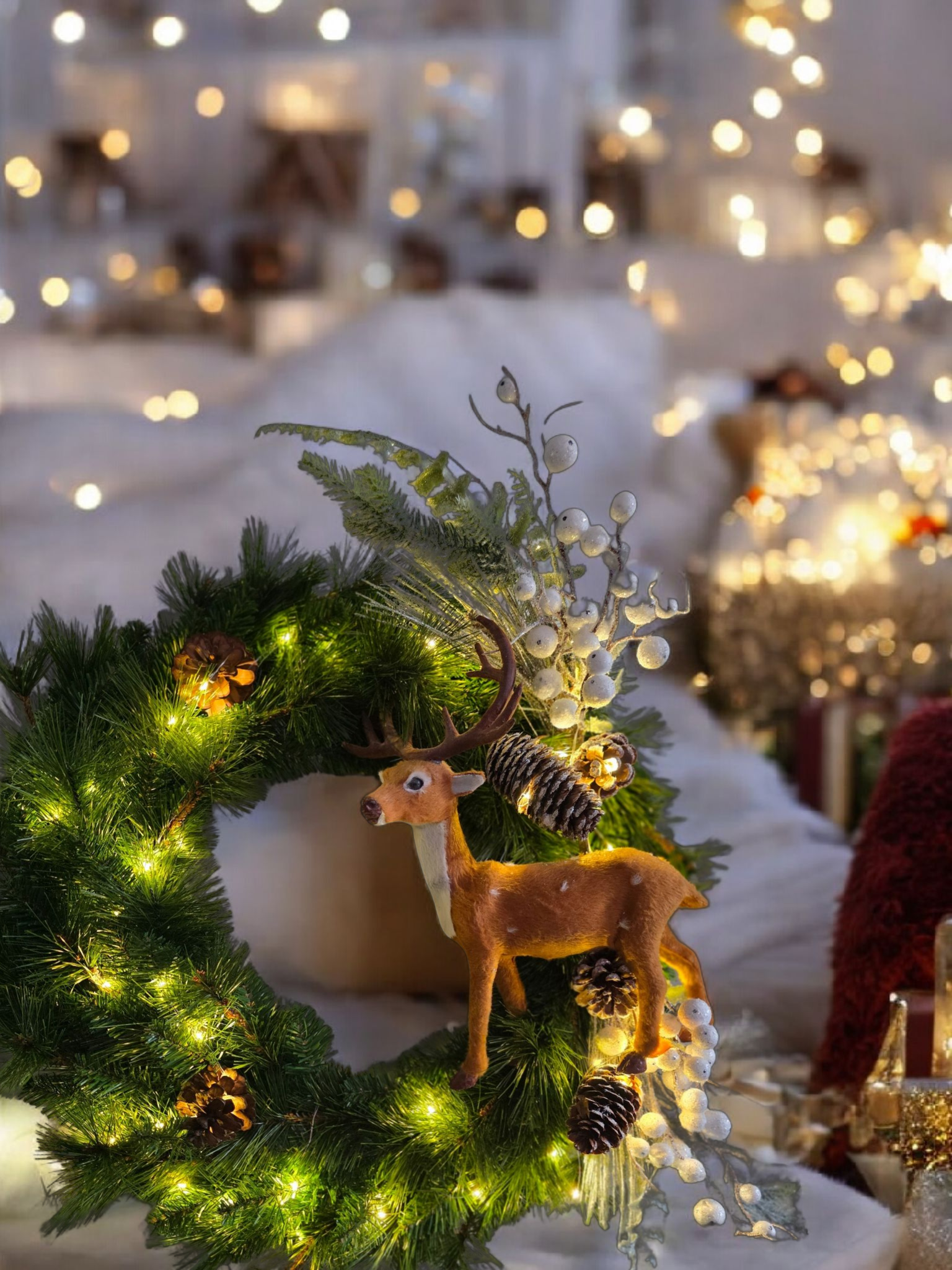 Geyikli kapı süsü 60 cm