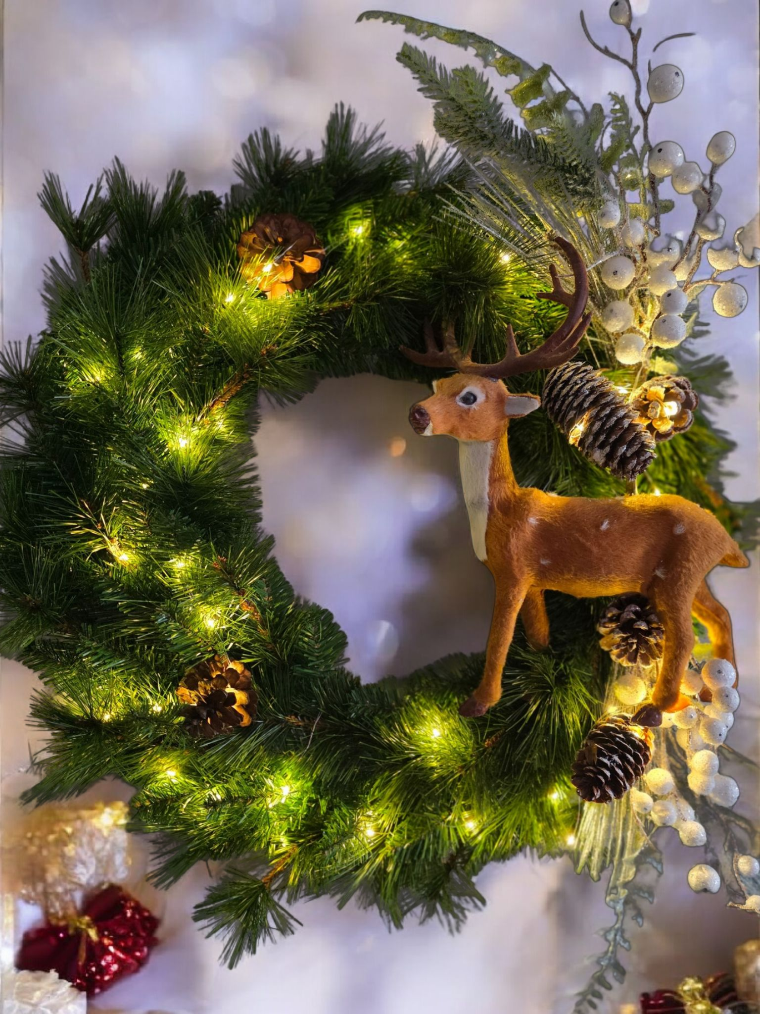 Geyikli kapı süsü 60 cm