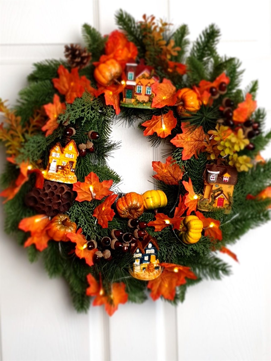 harvest kapı çelengi 50 cm