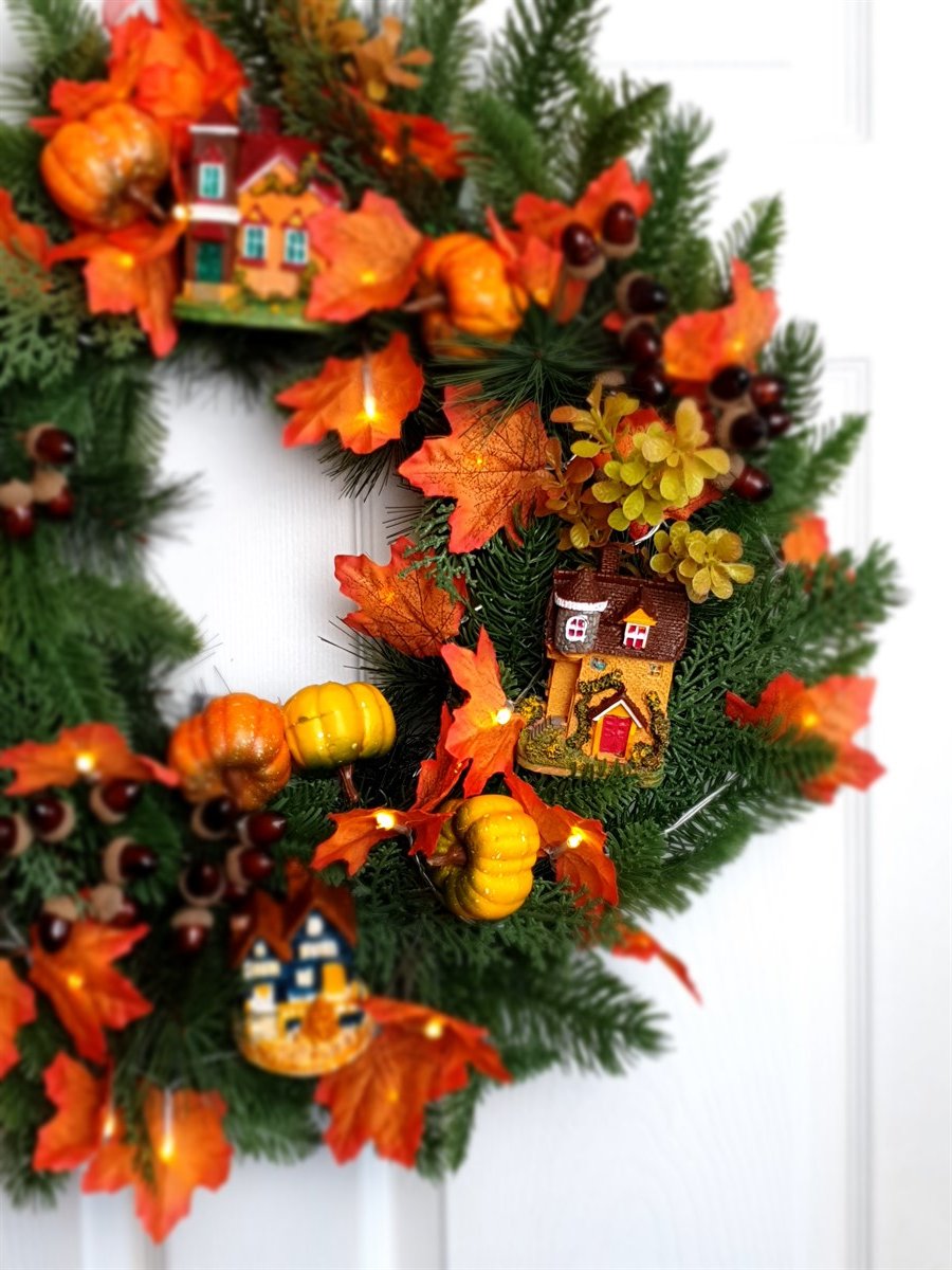 harvest kapı çelengi 50 cm