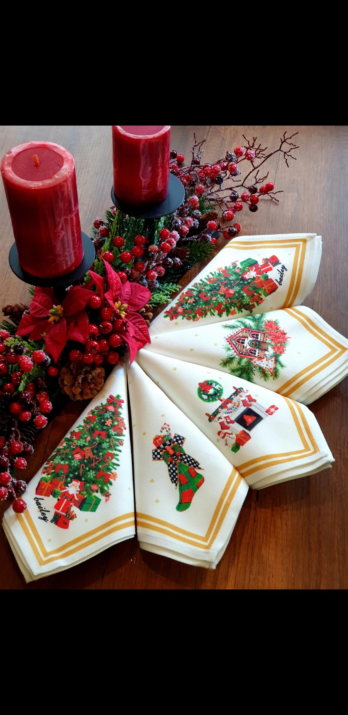 jingle bells peçete 6 lı