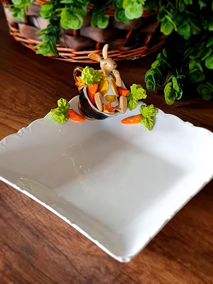 kare bunny sunum tabağı 24*24 cm