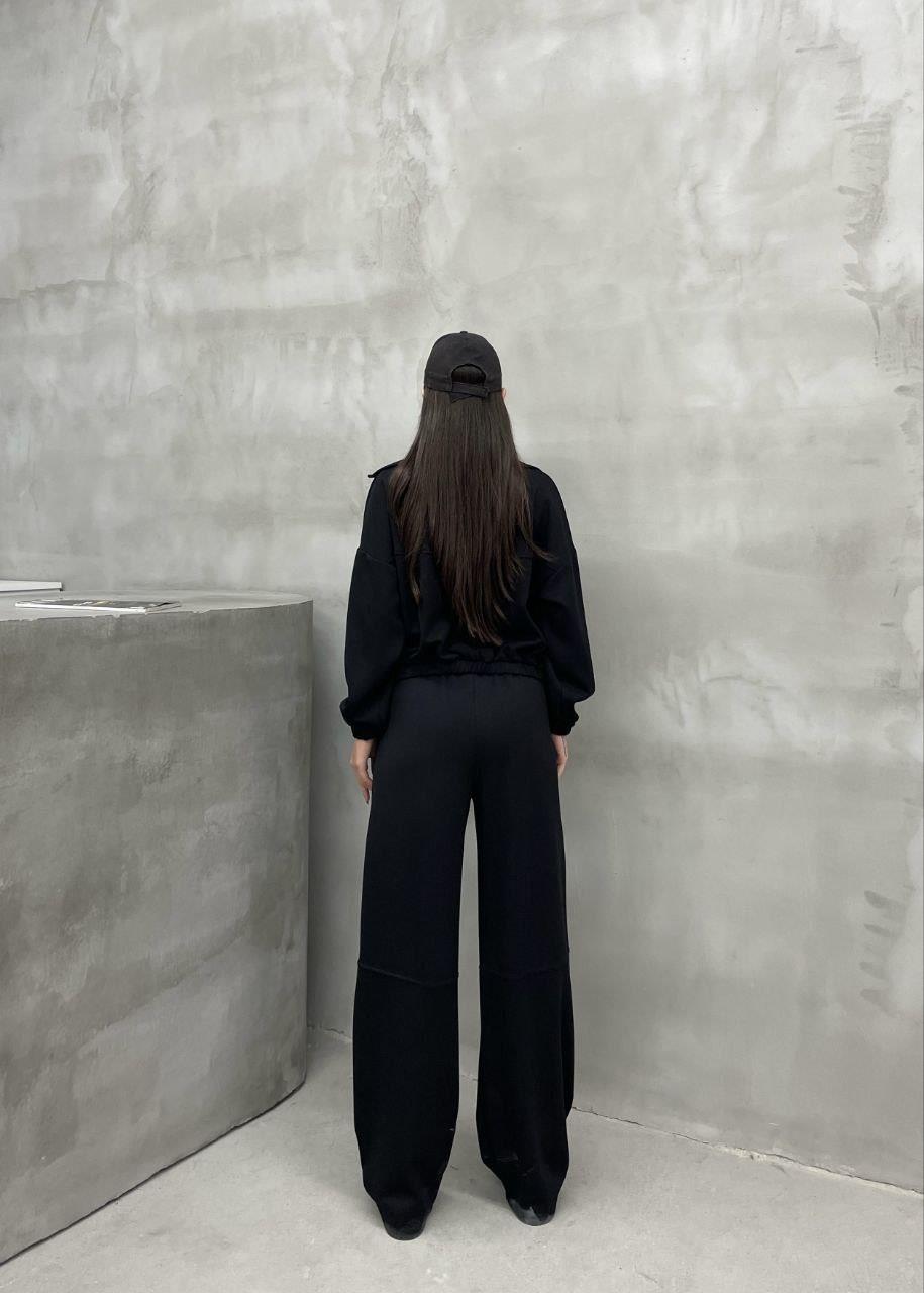 kemer detaylı takım siyah