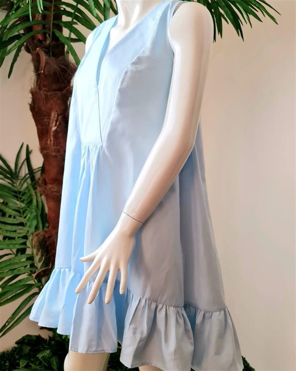 kolsuz elbise baby blue