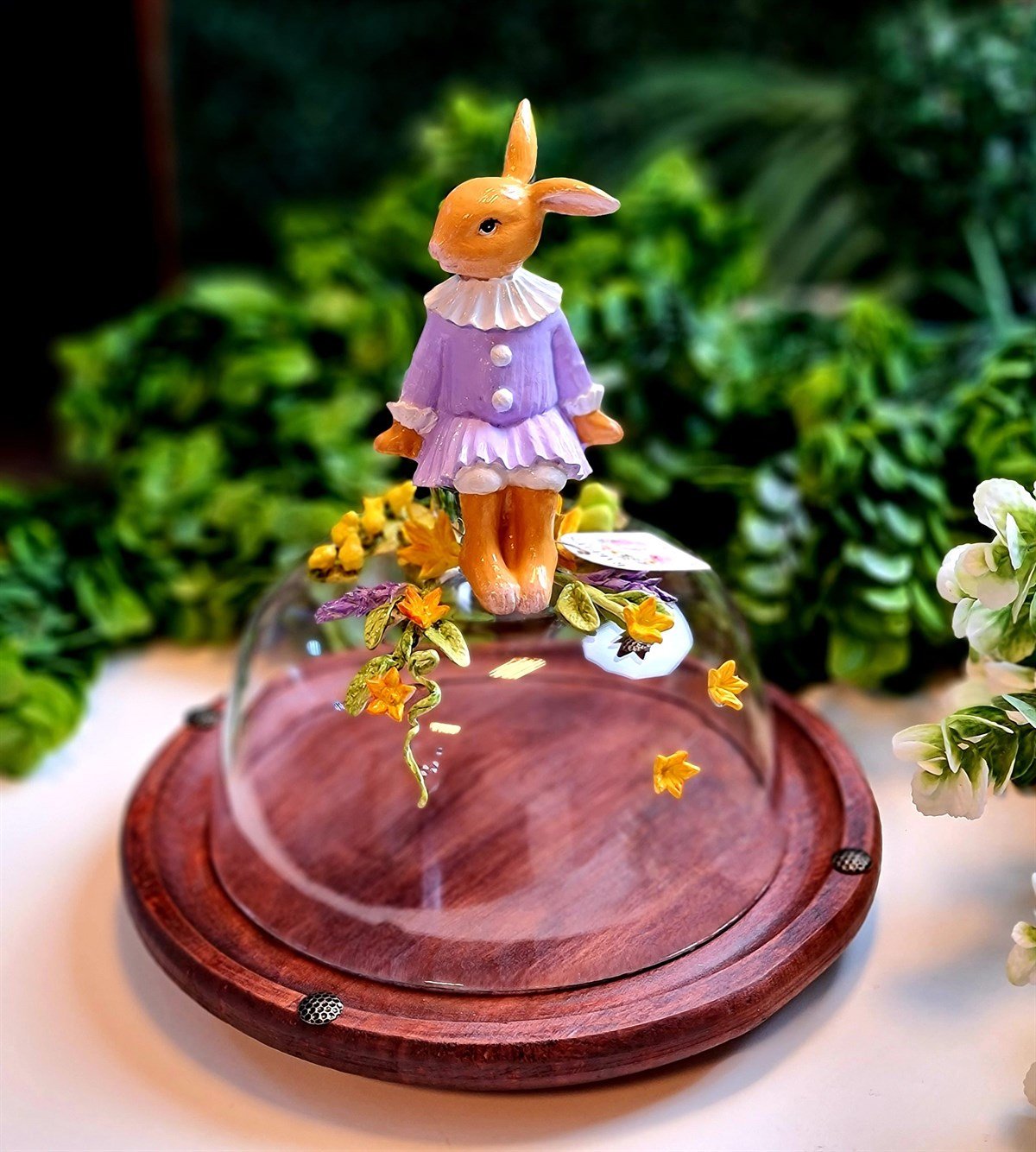 lilly fanus 22 cm.ahşap çapı 29 cm