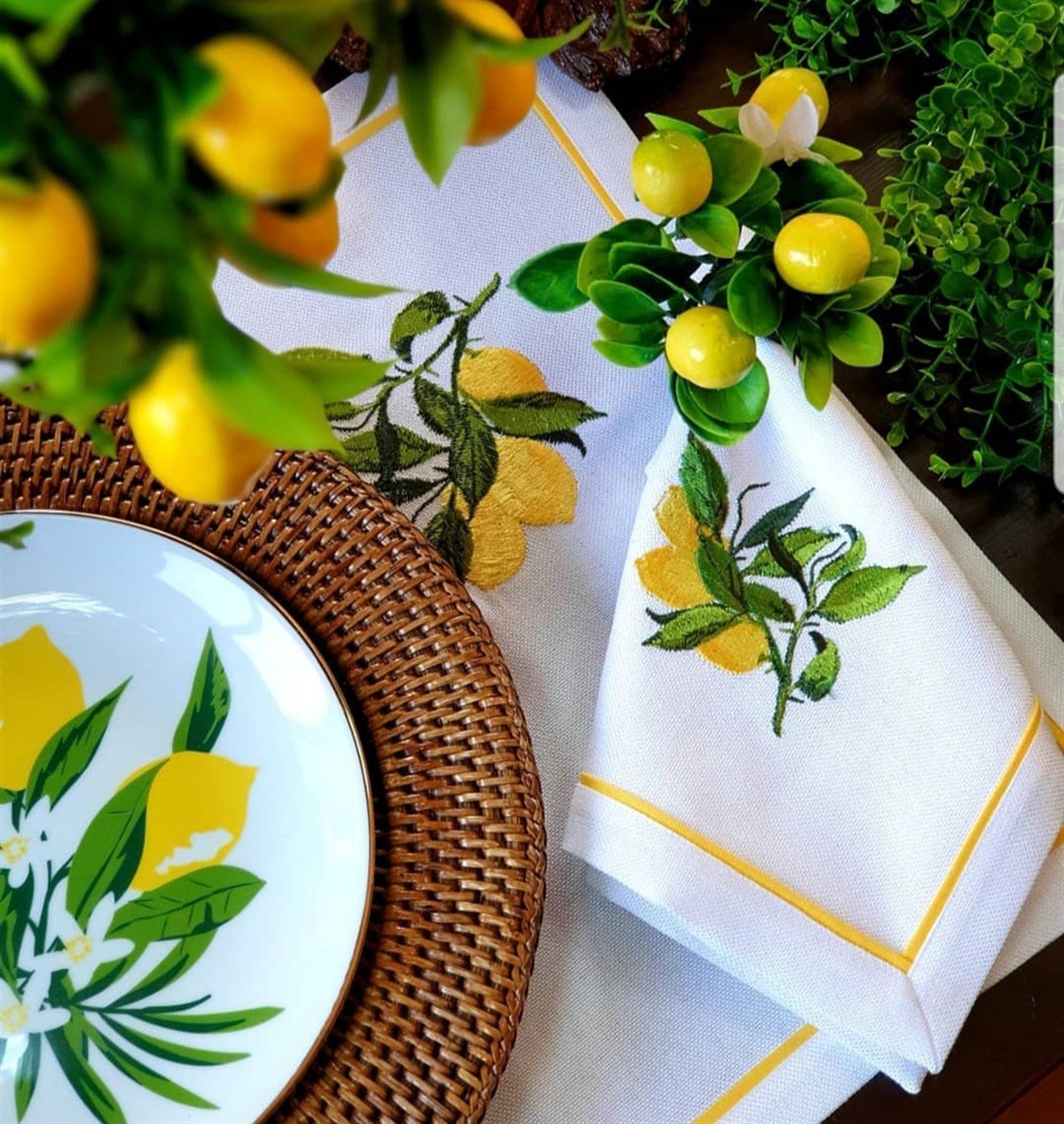 LİMON NAKIŞLI PEÇETE