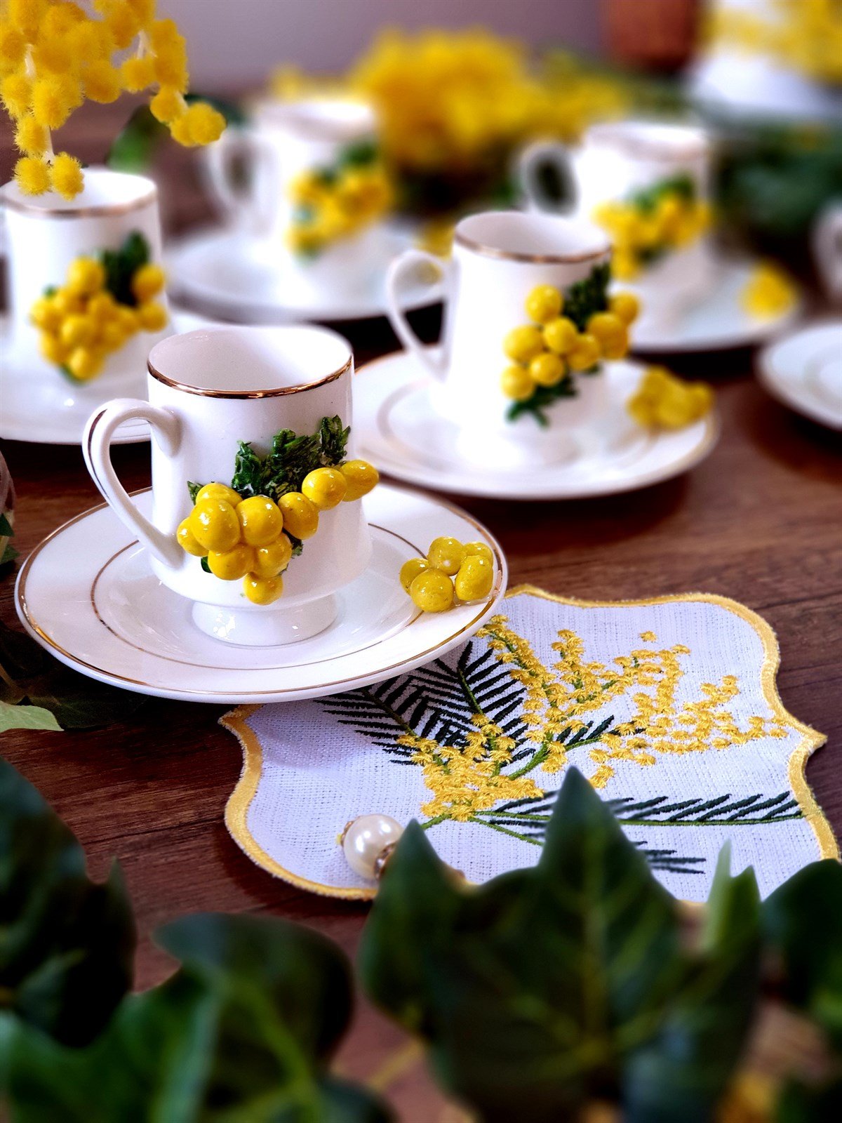 mimoza kahve fincanı