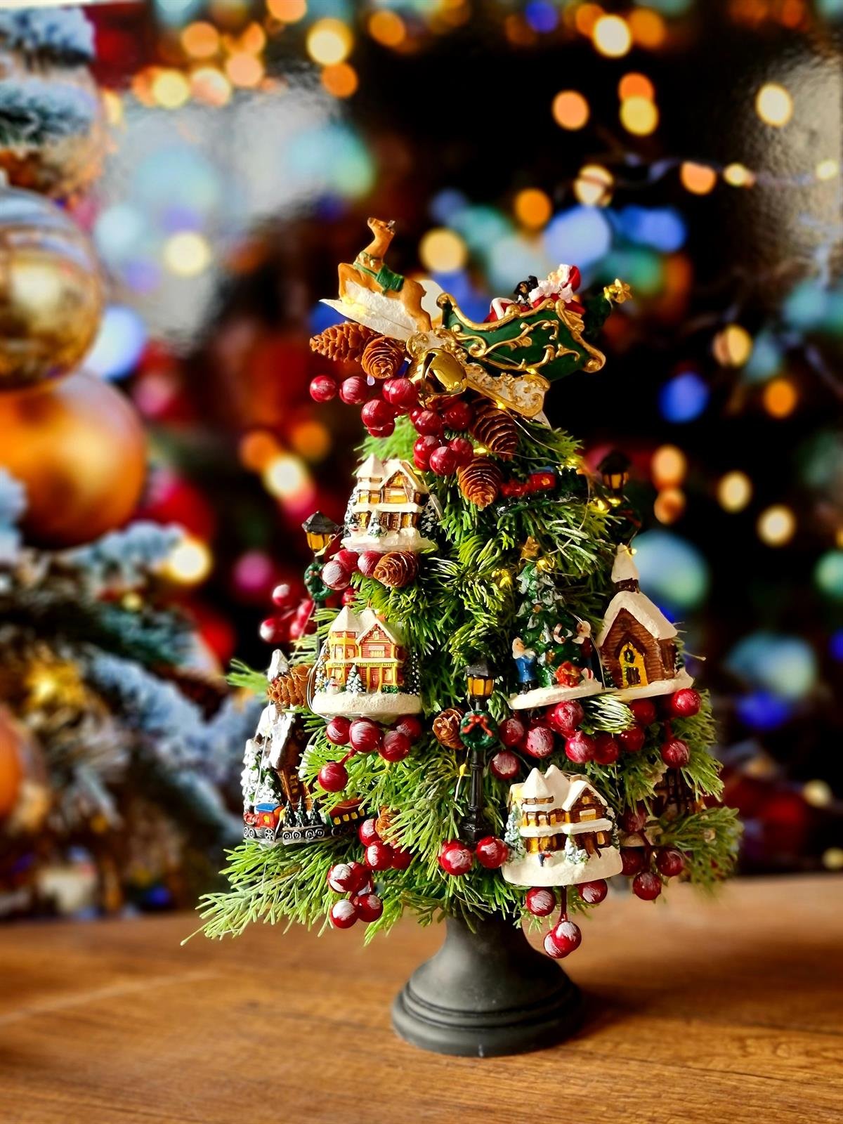 North Pole Village çam ağacı ledli 40 cm