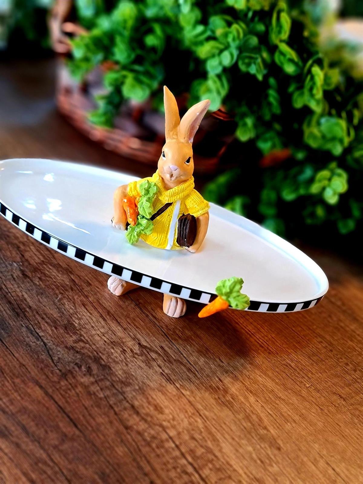 oval bunny sunum tabağı 36*19 cm