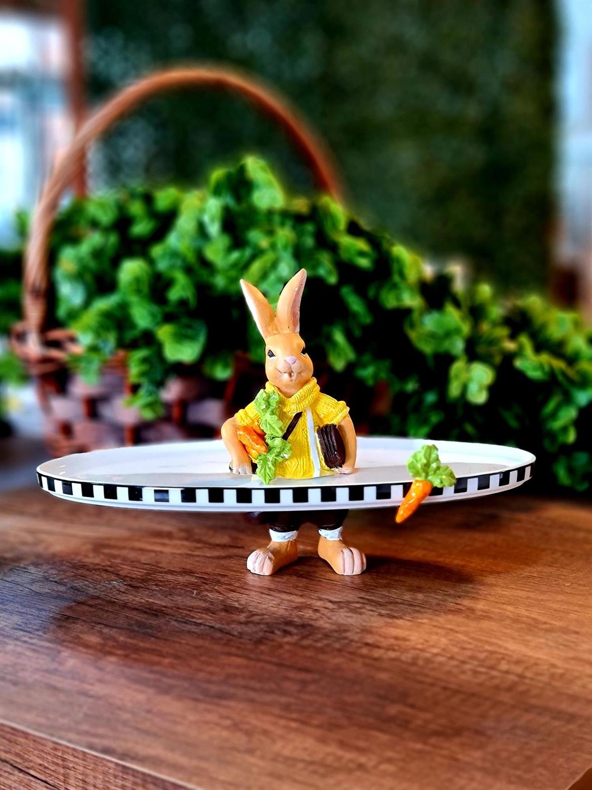 oval bunny sunum tabağı 36*19 cm