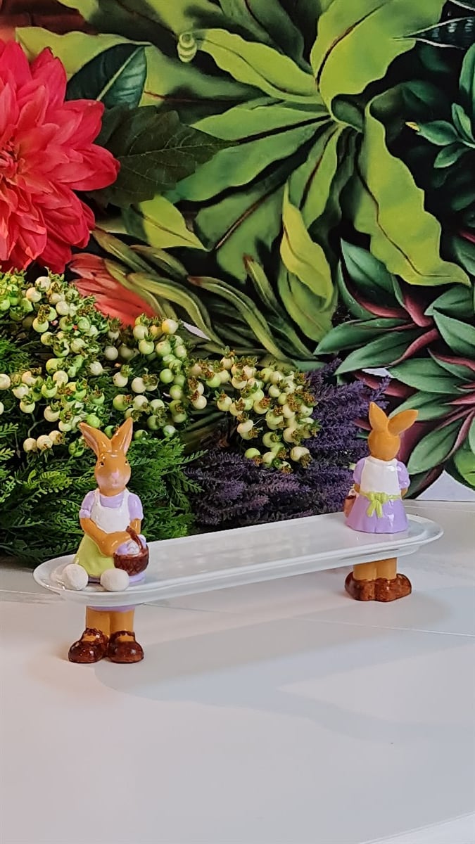 paskalya uzun tabak 35 cm lila