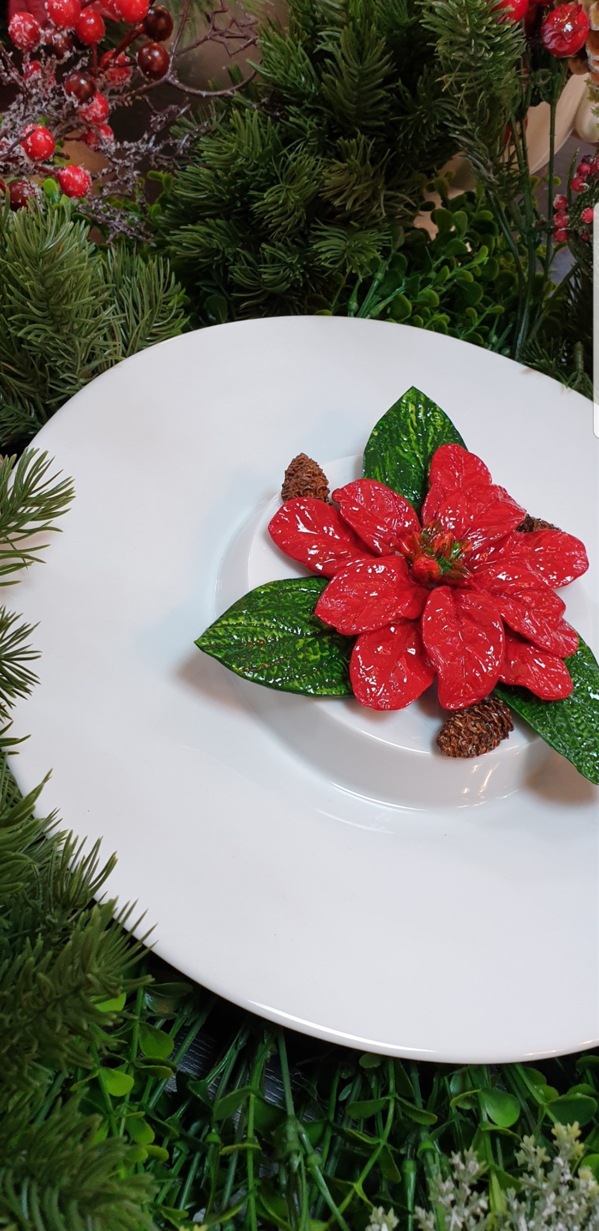 poinsettia bombeli servis 29 cm