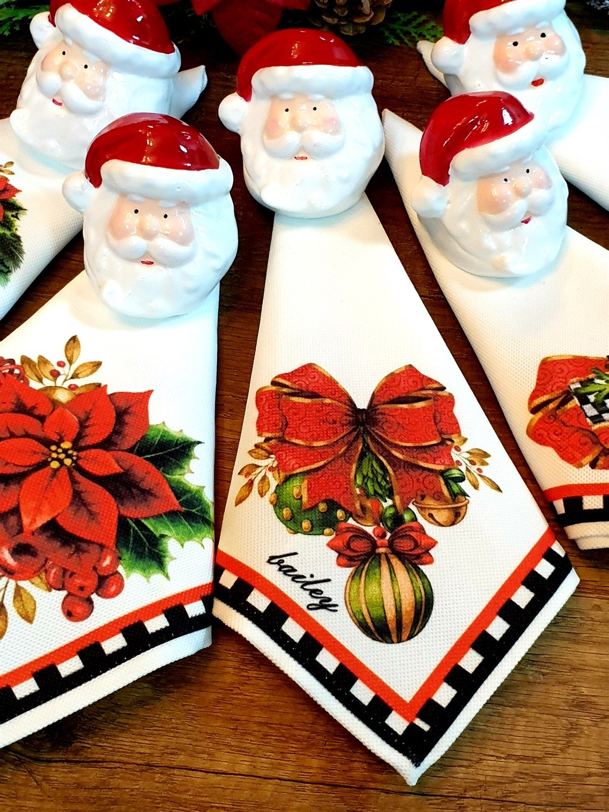 poinsettia peçete 6 lı