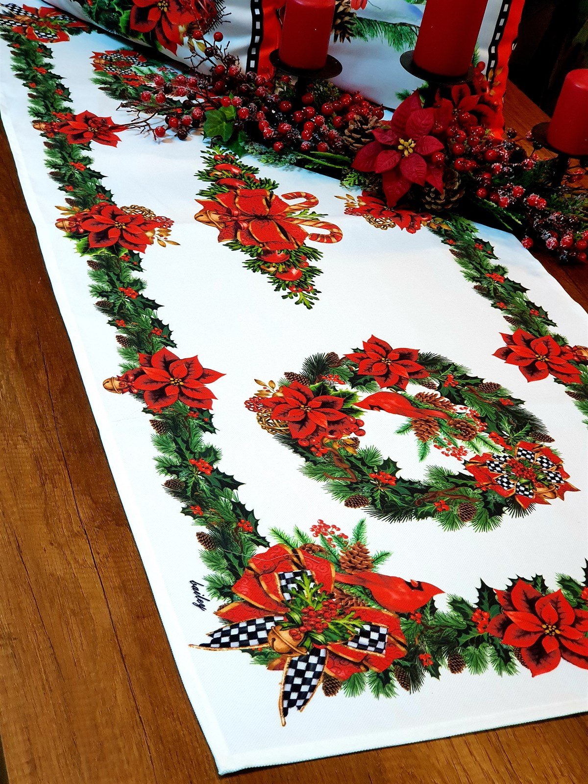 poinsettia runner 136*55 cm