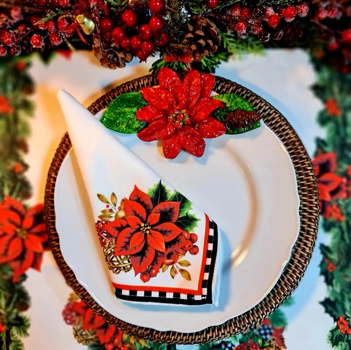 poinsettia tabak 29 cm