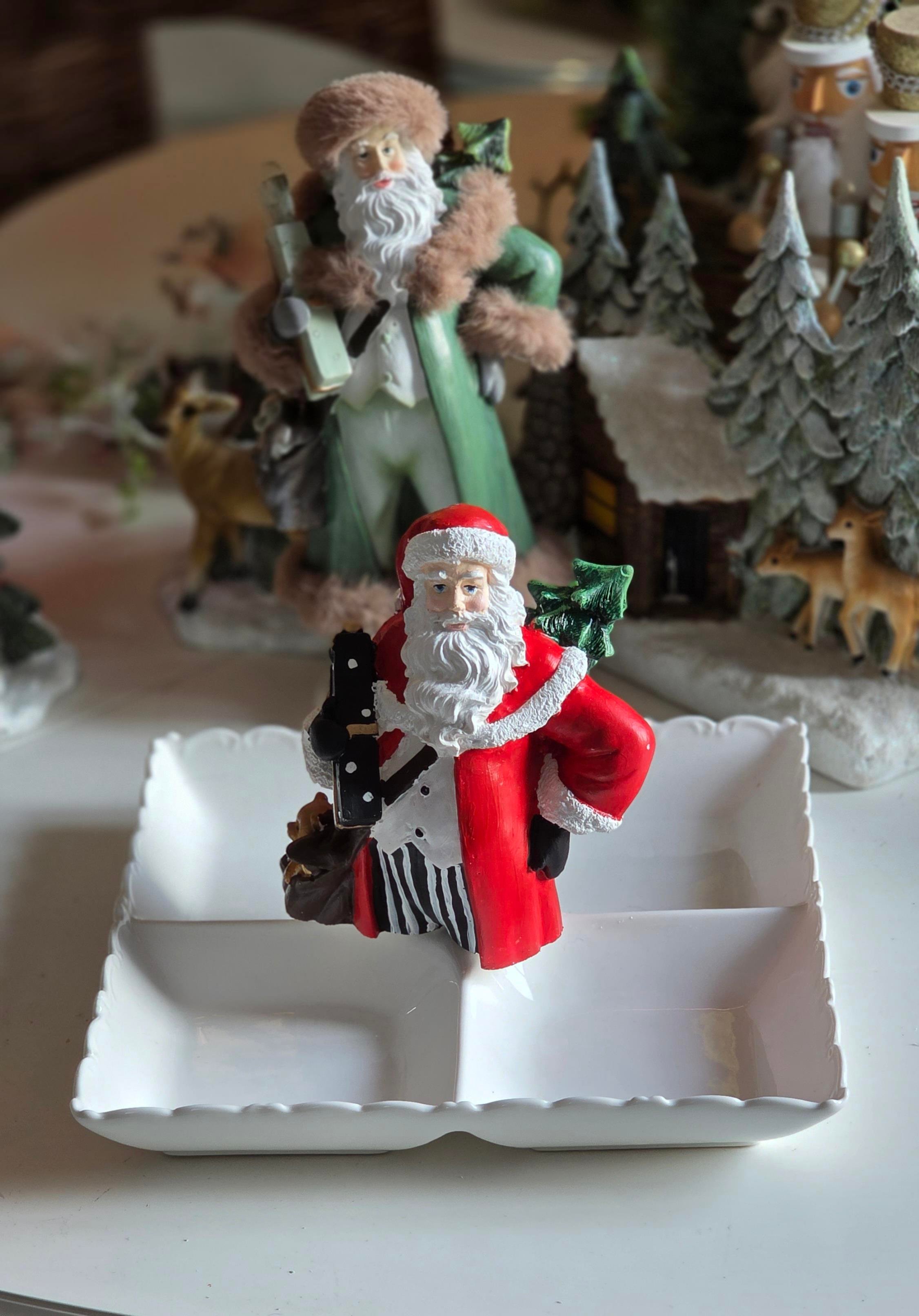 santa bölmeli kuruyemişlik reçellik kırmızı