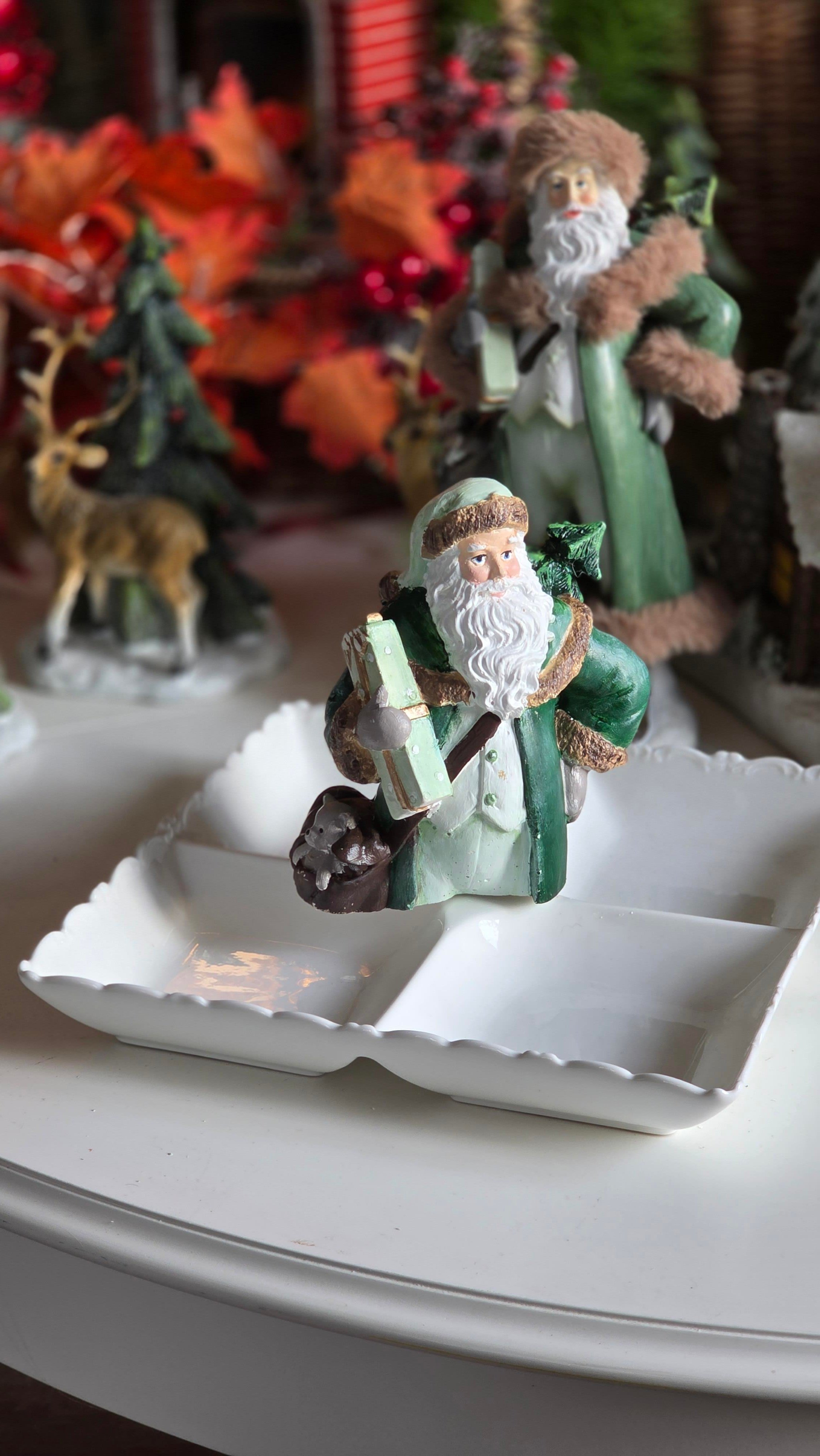 santa bölmeli kuruyemişlik reçellik yeşil