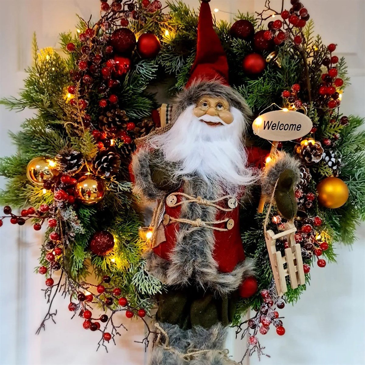 santa çelenk 65 cm