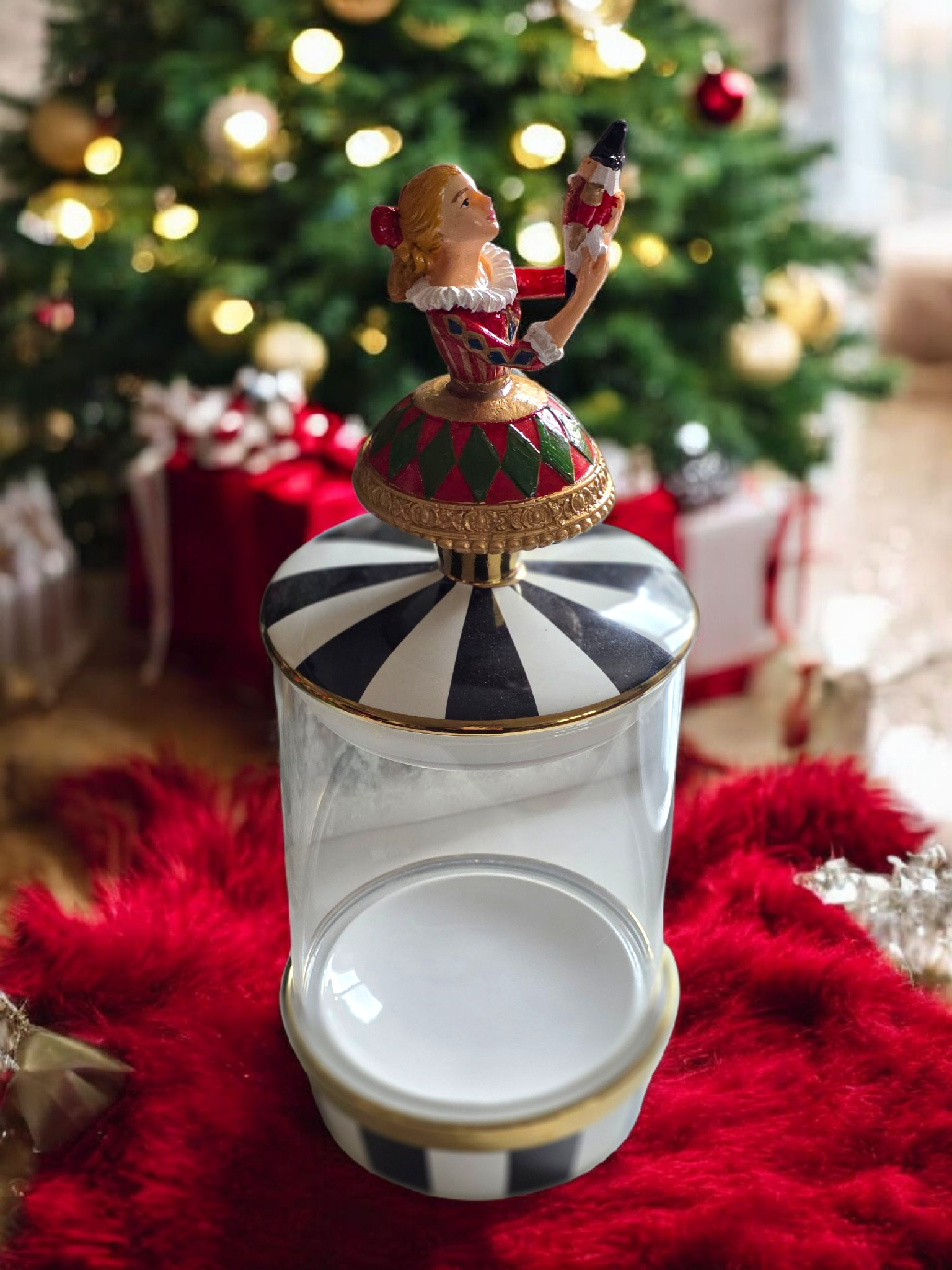 santa şekerleme kavanozu kırmızı