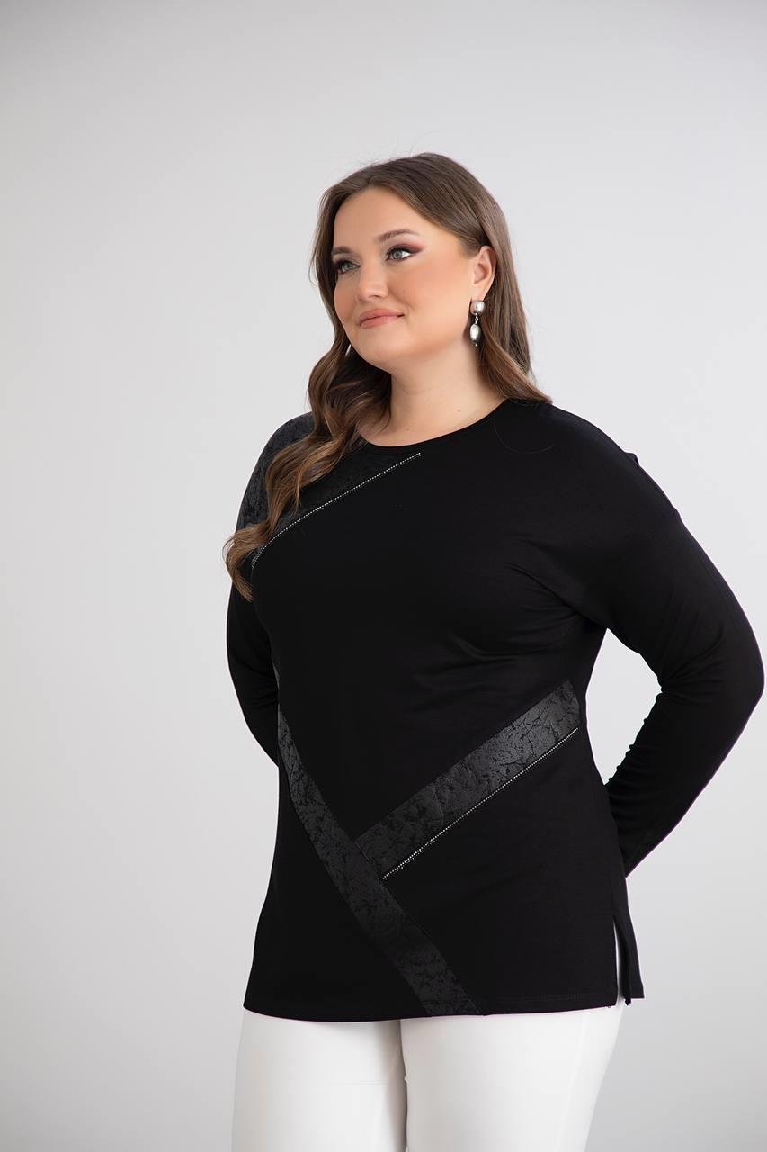 taş detaylı siyah bluz