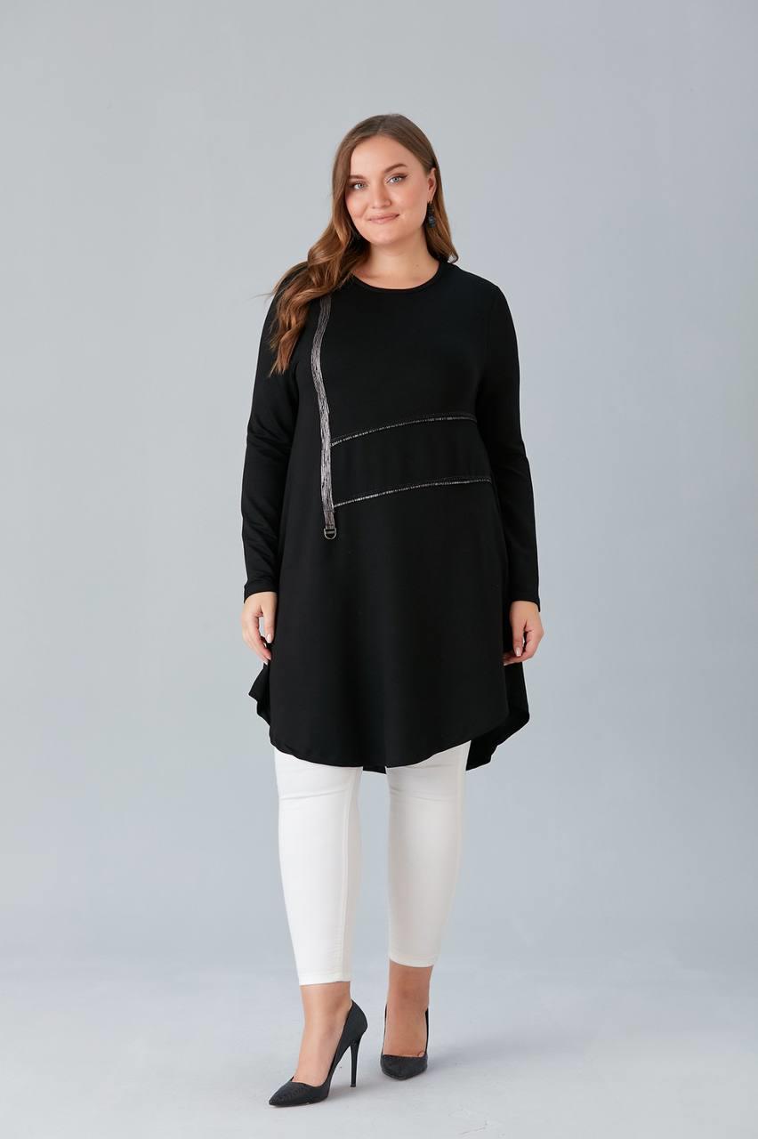 taş detaylı siyah tunik