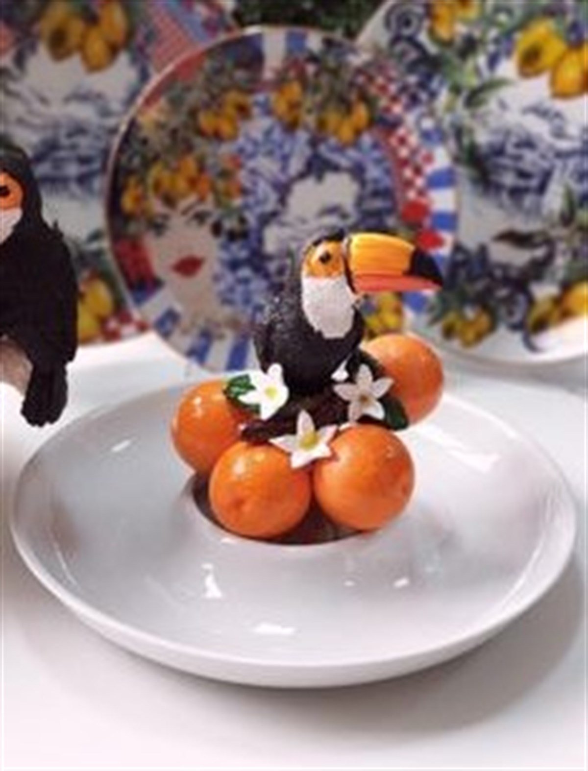 toucan decorlu tabak