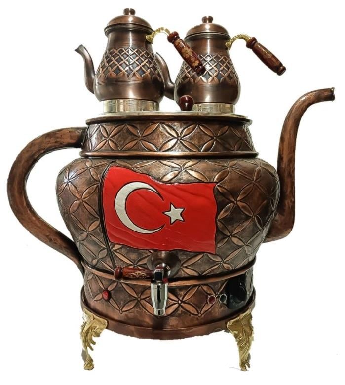 Anka 2 Demlikli Demlik Tipi Bakır SemaverAnkaANK.DESO2