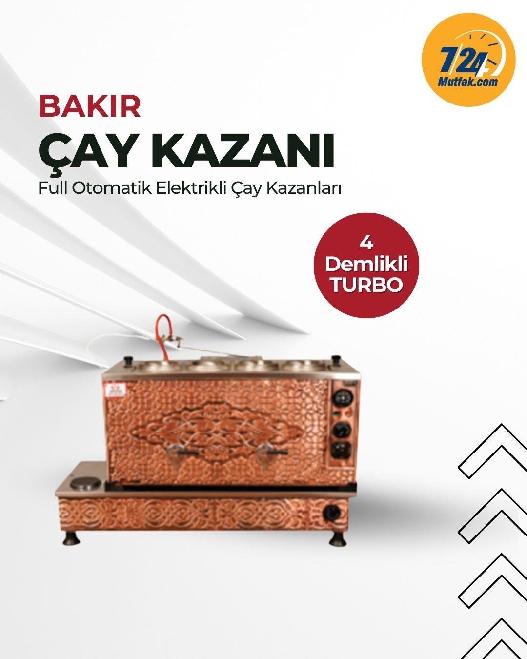 Anka 4 Demlikli Bakır Turbo Elektrikli Full Otomatik Çay KazanıAnkaANKA.BTE4
