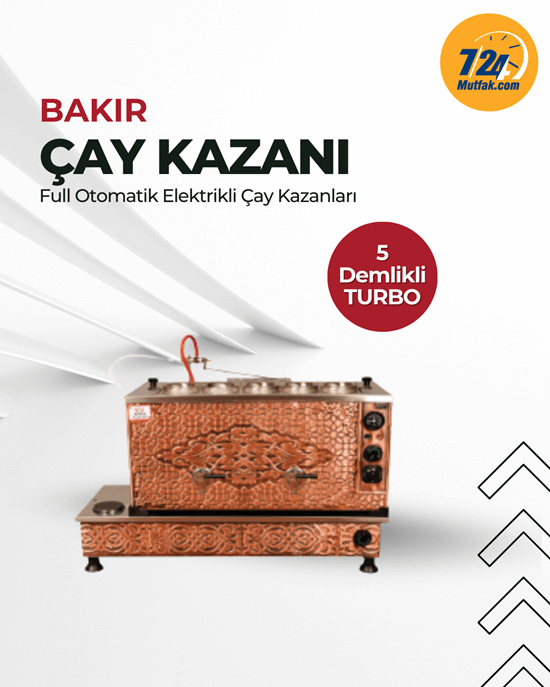 Anka 5 Demlikli Bakır Turbo Elektrikli Full Otomatik Çay KazanıAnkaANKA.BTE5