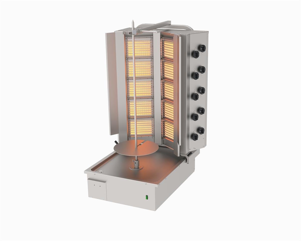 Atalay ADG-12A Döner Ocağı 12 Gözlü Gazlı Ce Belgeli Alttan Motorlu V Tipi Döner Ocağı 