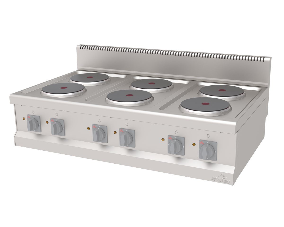 Atalay AEO-1270 Elektrikli Ocak 6 Plateli Set Üstü 120x70x30