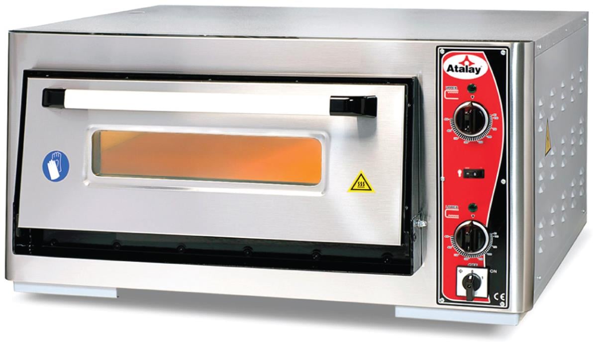 Atalay APF-62-1 Elektrikli Pizza Fırını Tek Katlı 4x30 cm Pizza Kapasiteli 