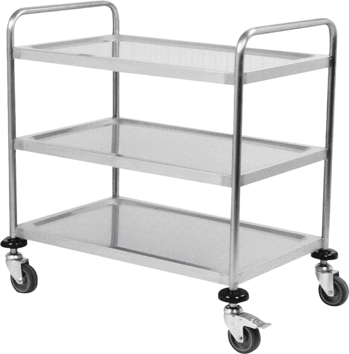 Atalay  ASA-860-3 Paslanmaz 3 Raflı Servis Arabası