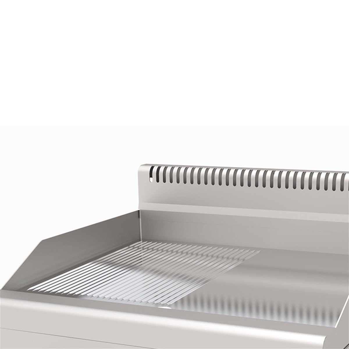 Atalay E AEI 660 ND CR Setüstü Elektrikli Izgara, Yarı Nervürlü Yarı Düz, Krom Yüzeyli, 60x60x30 Cm