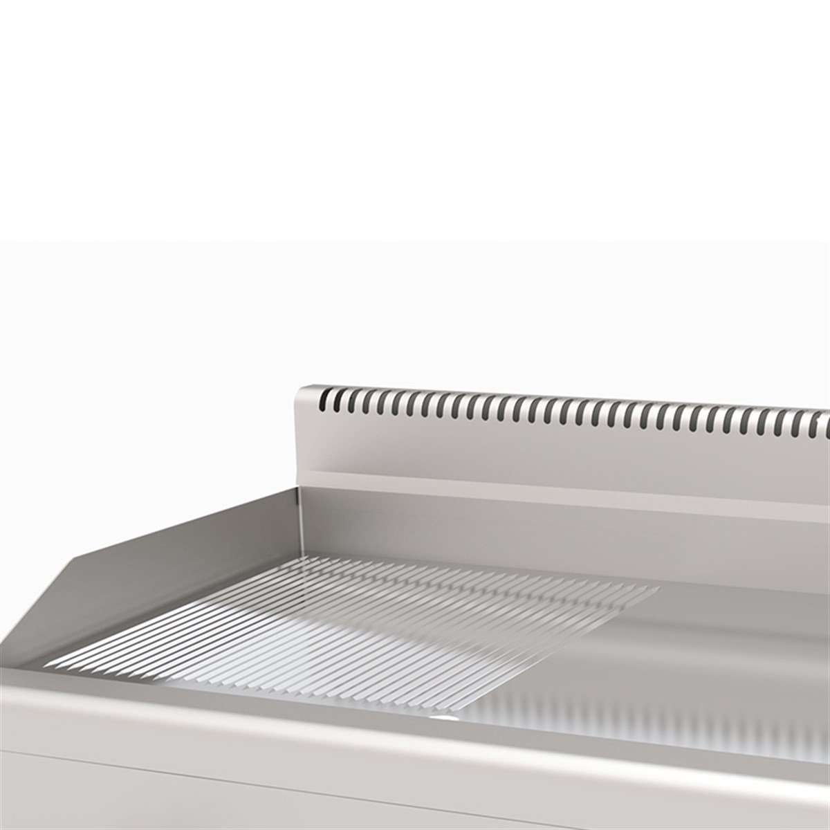 Atalay  E AEI 860 ND CR Setüstü Elektrikli Izgara, Yarı Nervürlü Yarı Düz, Krom Yüzeyli, 80x60x30 Cm