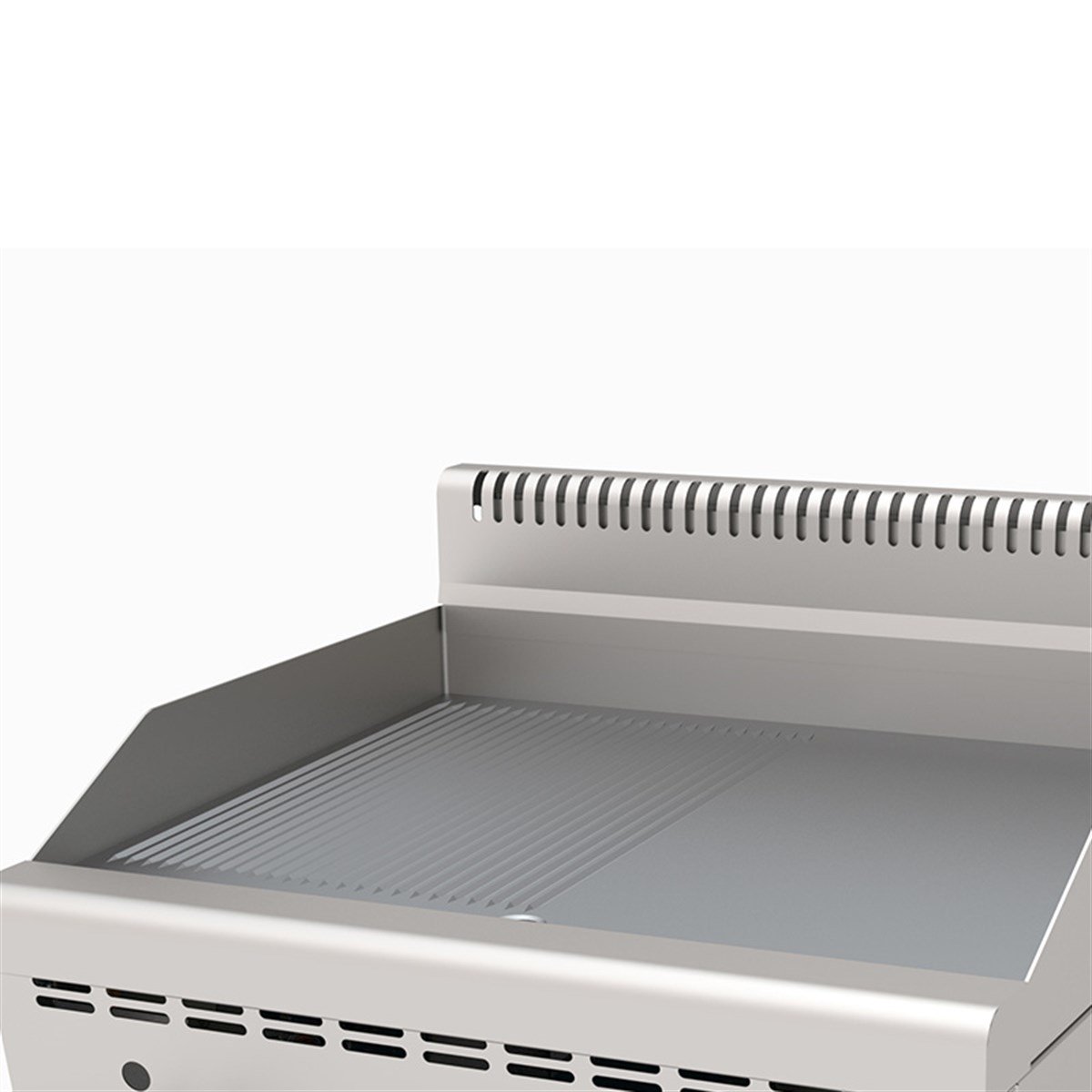 Atalay  E AGI-660-ND Gazlı Pleyt Izgara Yarı Oluklu Yarı Düz Yüzey Ce Belgeli 60x60x30