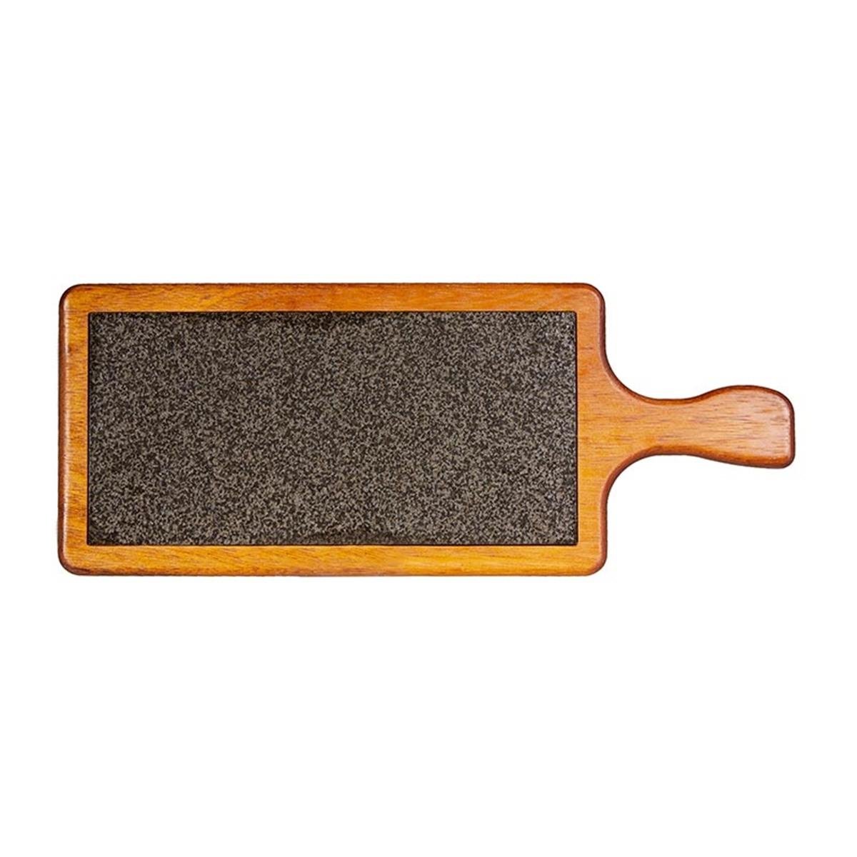Biradlı Grv-1847 Kulplu Steak Tahta Bazaltlı 45X18X2,4BiradlıBR.GRV-1847