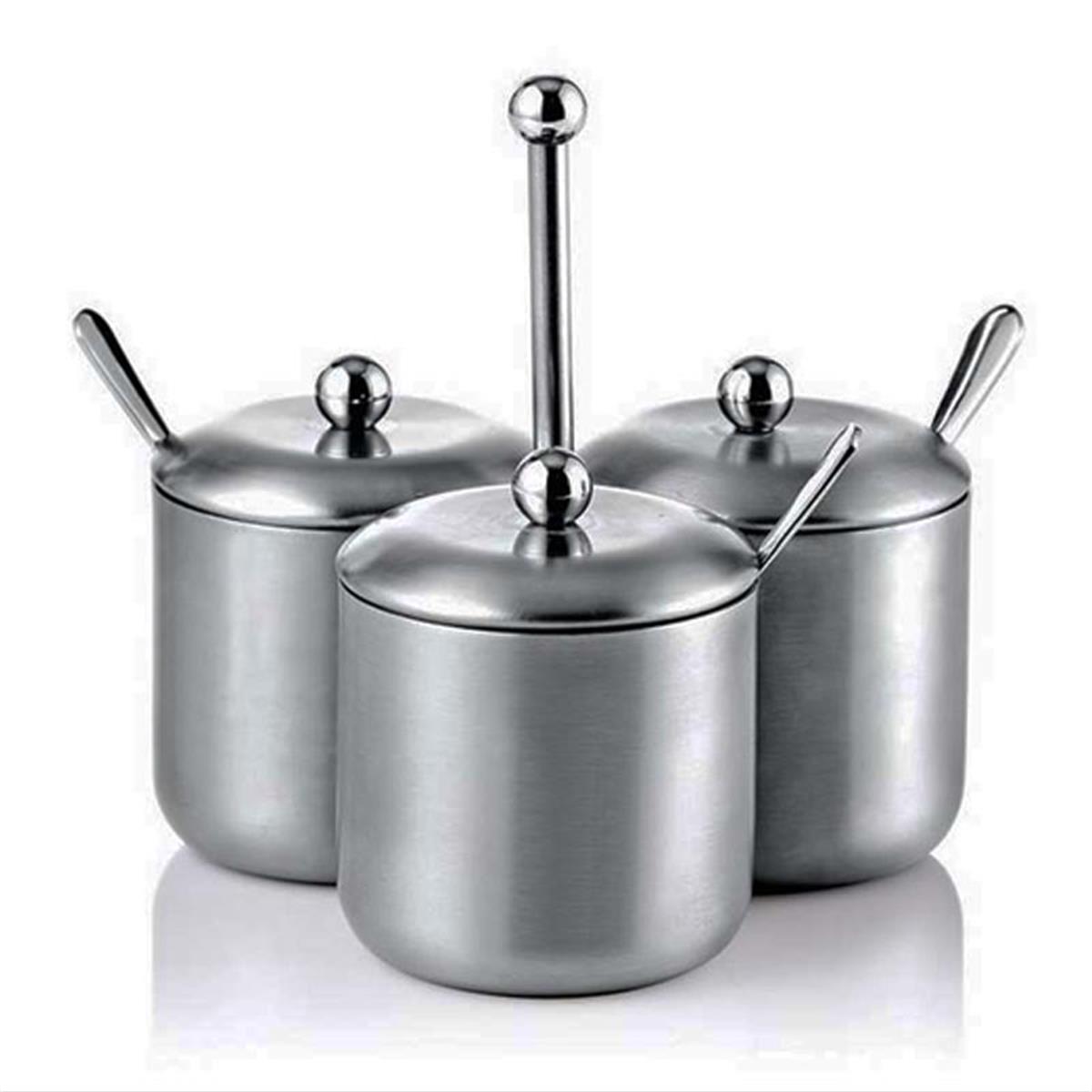 Biradlı Grv-20 3 Lü Baharatlık Takımı Mat-Parlak BiradlıBR.GRV-20