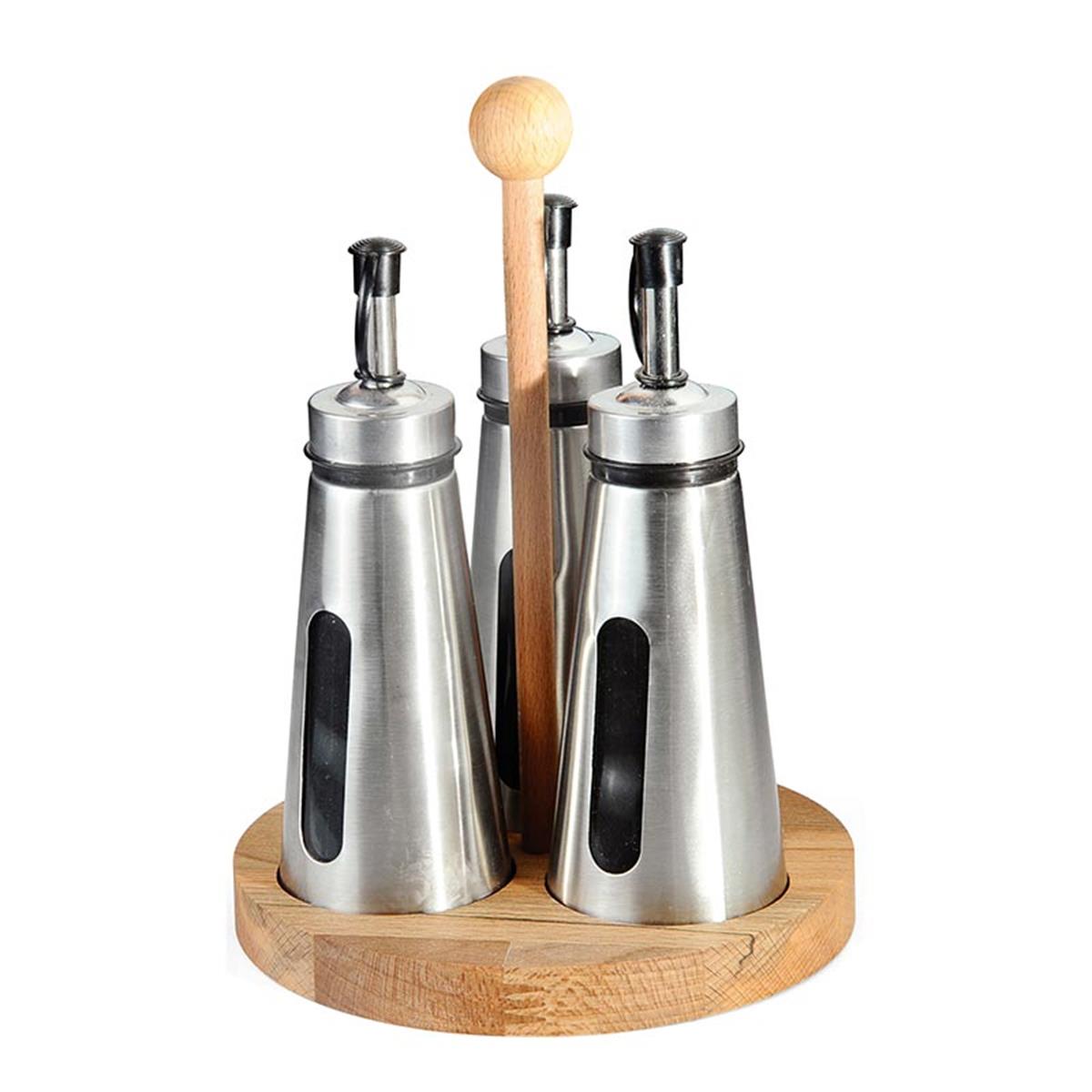 Biradlı Grv-2414 3 Lü Yağlık Stand 150Cc Ahşap Standlı BiradlıBR.GRV-2414