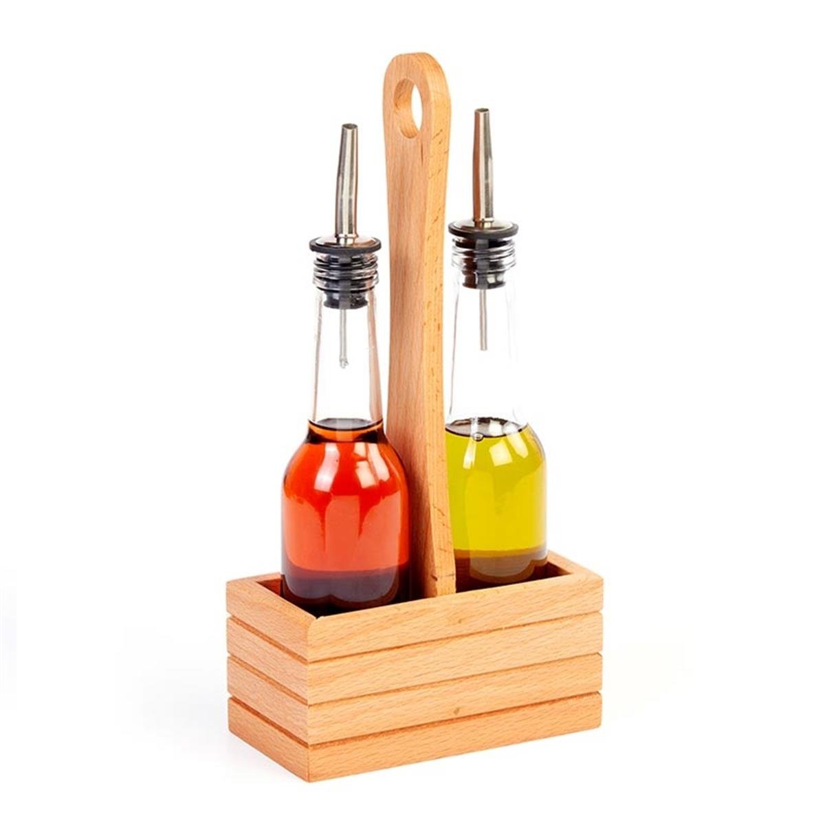 Biradlı Grv-285 2 Li Yağlık Takımı Yuvarlak 250Cc Ahşap Standlı BiradlıBR.GRV-285